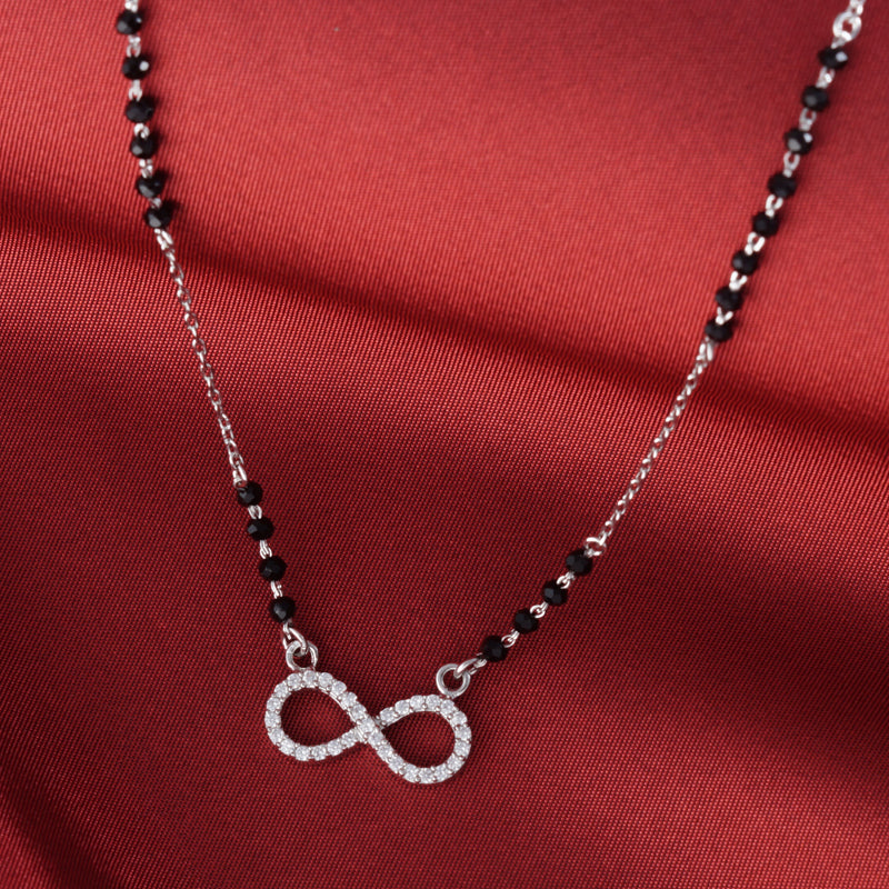 Infinity Mangalsutra in 925 Sterling Silver 17 inches +1 inch adjustable