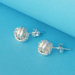 Load image into Gallery viewer, Knot Rope Style 925 Sterling Silver Stud Earring
