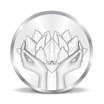 Load image into Gallery viewer, 999 Purity 20 grams Lotus Silver Coin Akshay Tritiya With BIS Hallmarked
