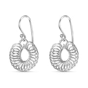 Spirale Link 925 Sterling Silver Earrings