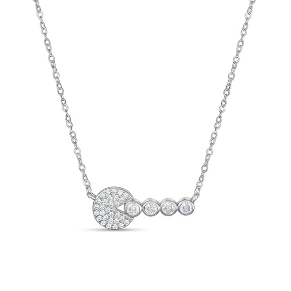 Pacman Inspired 925 Silver Necklace