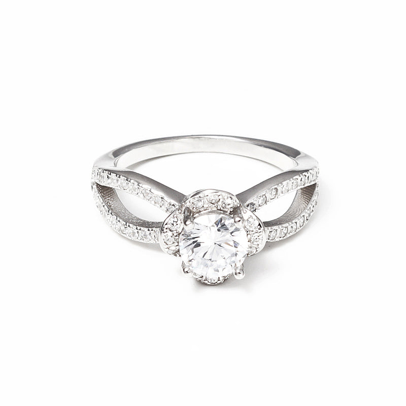 Signia Halo Solitaire 925 Silver Ring