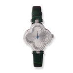 Load image into Gallery viewer, Women&#39;s 925 Sterling Silver Watch with Black Leather Belt
