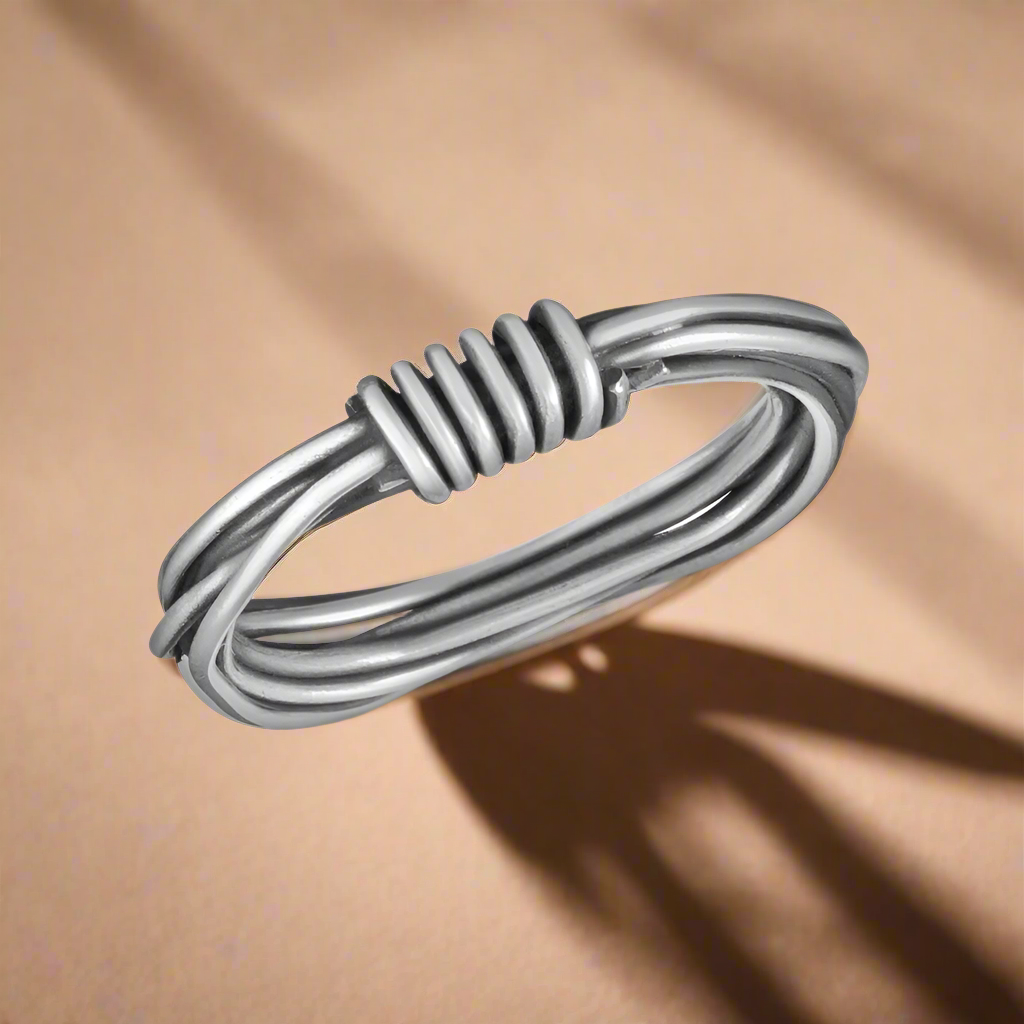 Barbed Wire 925 Sterling Silver Ring (Available in various sizes)