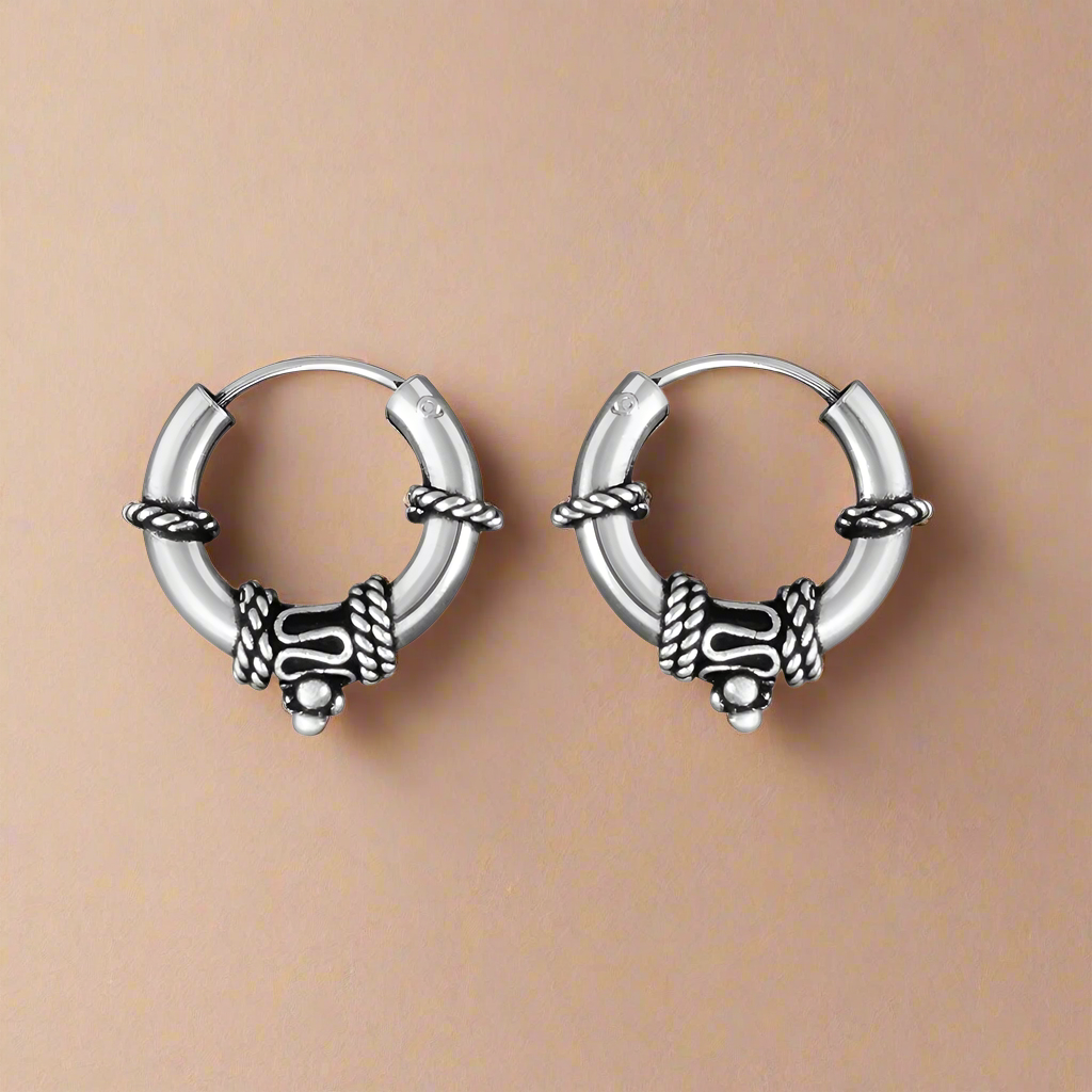 925 Sterling Silver Tribe Oxidized Bali