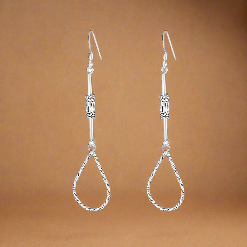 Handmade Ruben 925 Sterling Silver Hook Earrings for Women's