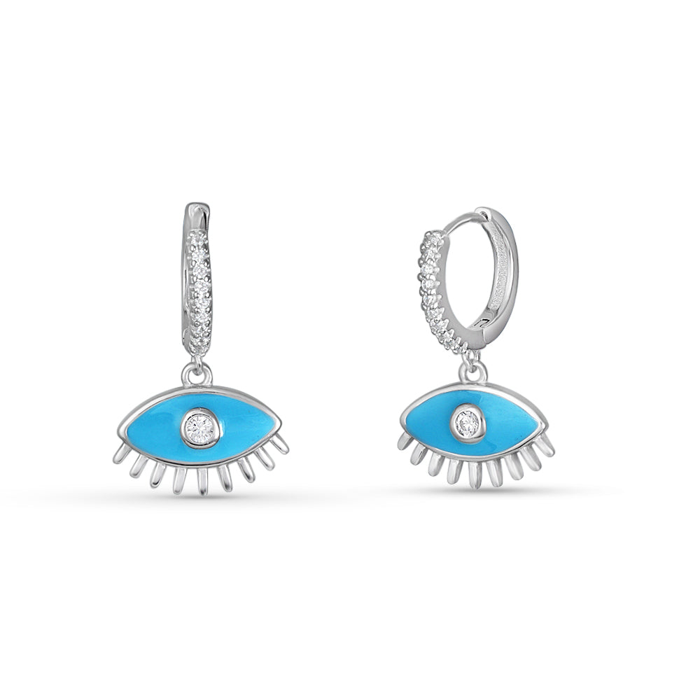 Evil Eye 925 Silver Earrings