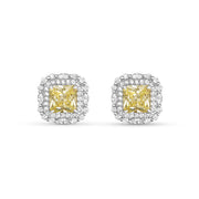 Shubham Solitaire Color Halo 925 Silver Earrings