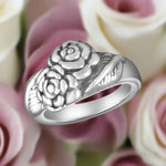 Load image into Gallery viewer, Rose 925 Sterling Silver Ring (Available in various sizes)
