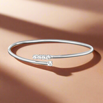 Load image into Gallery viewer, Orbit Solitaire Flexible 925 Sterling Silver Bracelet - Free Fit
