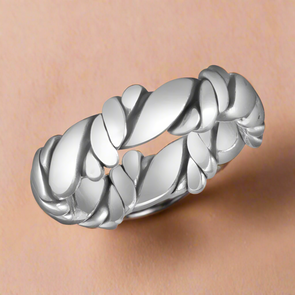 Cuban Link 925 Sterling Silver Ring (Available in various sizes)