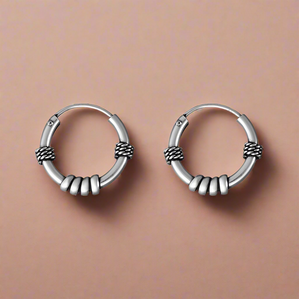 925 Sterling Silver Gir Oxidized Bali