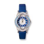 Load image into Gallery viewer, Women&#39;s 925 Sterling Silver Watch with Blue Leather Belt
