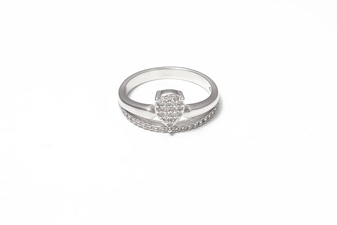 Pear Dual Layered 925 Silver Ring