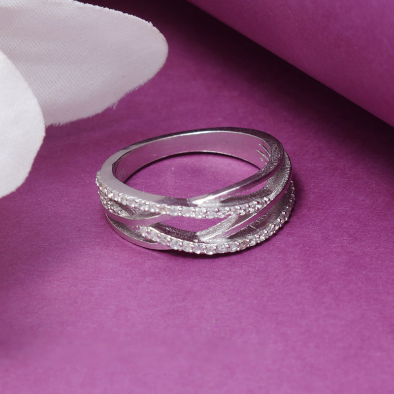 Multi Layered Eternity 925 Silver Ring