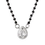 Load image into Gallery viewer, Raga Pear Shape Mangalsutra in 925 Sterling Silver Rhodium Plated 17 inches
