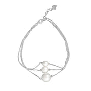 Pearl Odyssey 925 Sterling Silver Bracelet with Adjustable Length