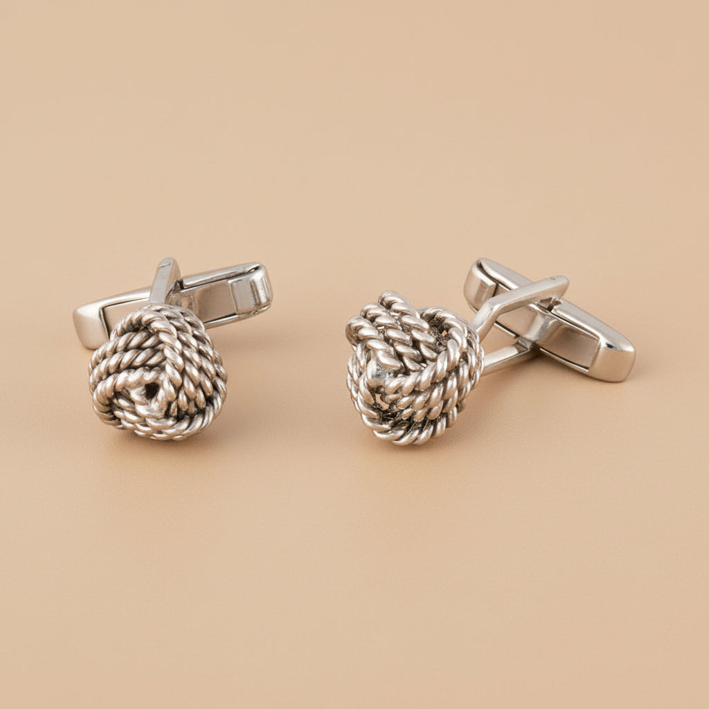 Knots 925 Sterling Silver Cufflink