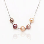 Load image into Gallery viewer, Multi Colored Pearl 925 Silver Necklace
