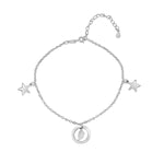 Load image into Gallery viewer, Madhuban Star 925 Sterling Silver Anklets with Adjustable Length
