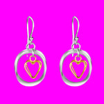 Load image into Gallery viewer, Valentine Two Tone 925 Sterling Silver Hook Earrings for Women
