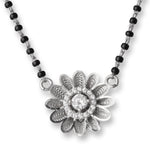 Load image into Gallery viewer, Lily Handmade Mangalsutra in 925 Sterling Silver Rhodium Plated 17 inches
