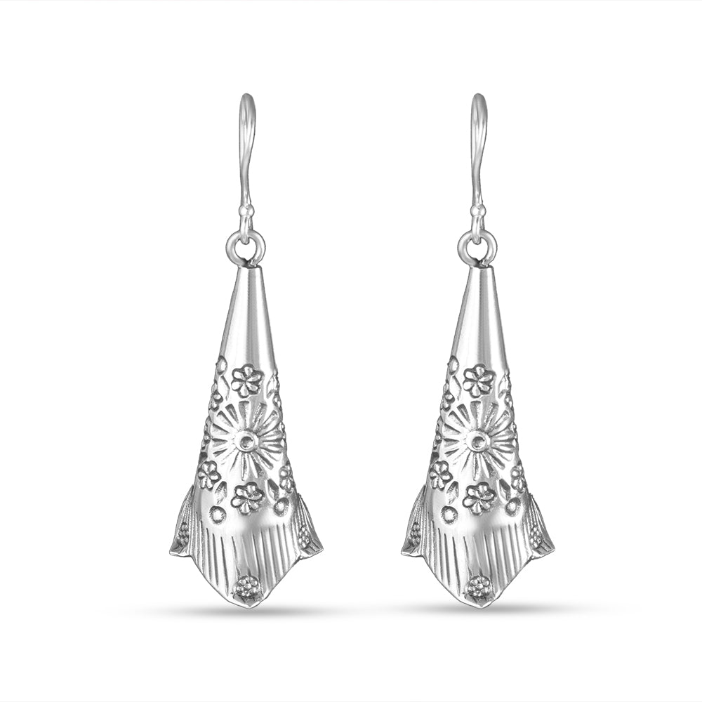 Handmade Tribe 925 Sterling Silver Hook Earrings for Women's