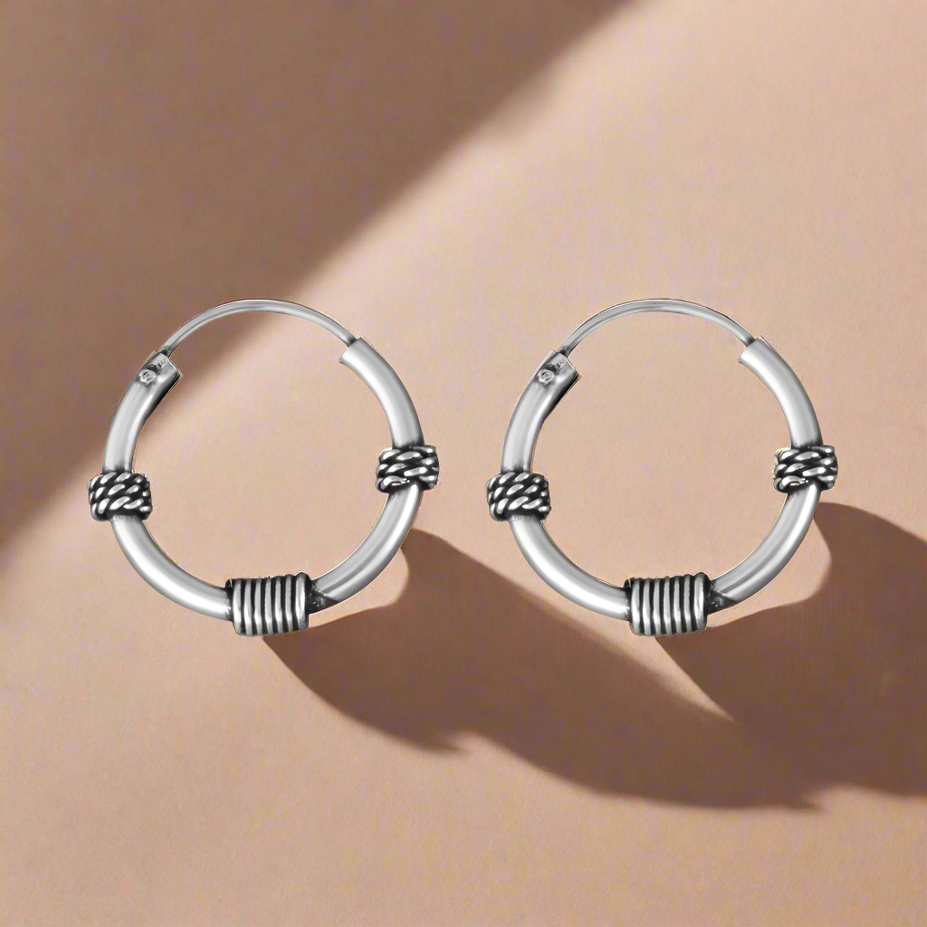 925 Sterling Silver Oxidized Bali