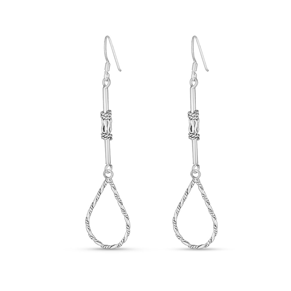 Handmade Ruben 925 Sterling Silver Hook Earrings for Women's