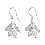 Load image into Gallery viewer, Oyster Twin Pearl 925 Sterling Silver Dangling Hook Earrings for Women
