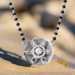 Load image into Gallery viewer, Handmade Mangalsutra in 925 Sterling Silver Rhodium Plated 17 inches
