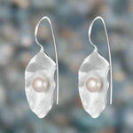 Load image into Gallery viewer, Oyster Pearl 925 Sterling Silver Dangling Hook Earrings for Women
