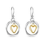 Load image into Gallery viewer, Valentine Two Tone 925 Sterling Silver Hook Earrings for Women
