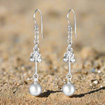 Load image into Gallery viewer, Metal ball 925 Sterling Silver Dangling Hook Earrings for Women
