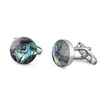 Load image into Gallery viewer, Abalone Pearl Shell 925 Sterling Silver Cufflink
