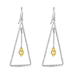 Load image into Gallery viewer, Triangle 925 Sterling Silver Dangling Hook Earrings for Women
