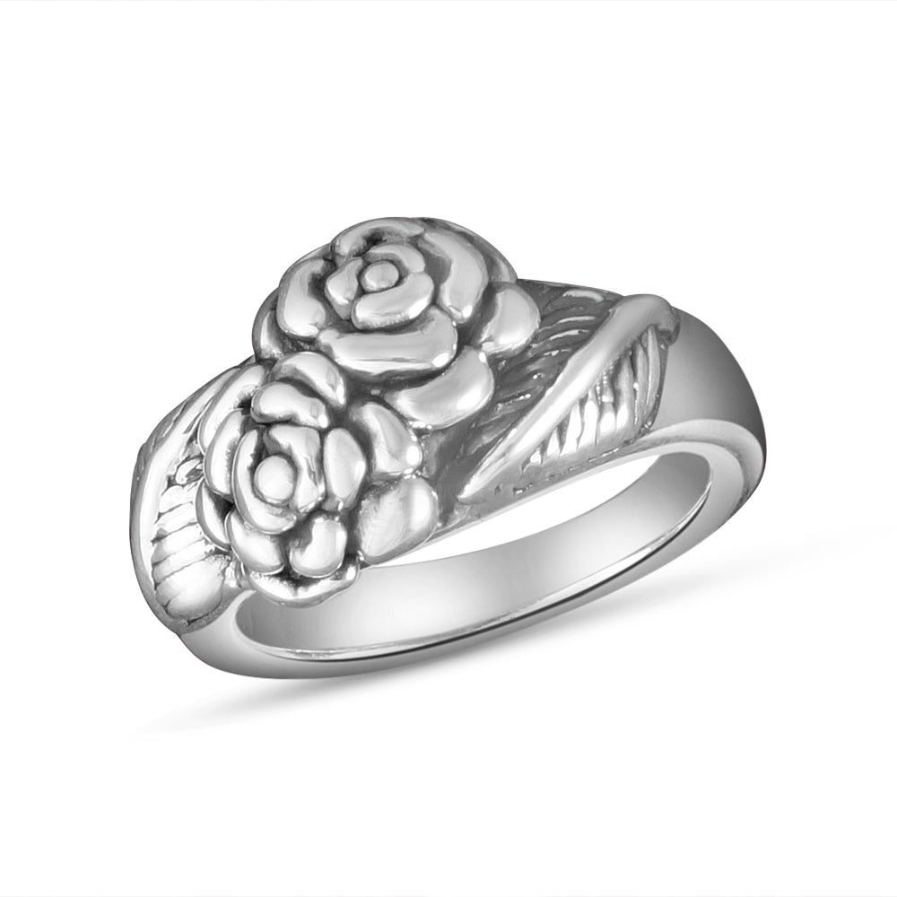 Rose 925 Sterling Silver Ring (Available in various sizes)