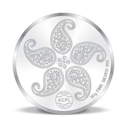 Peacock Rangoli 999 purity Silver Coins. Available in 10 and 20 GMS