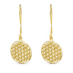 Load image into Gallery viewer, Intricate Designed Gold Plated 925 Sterling Silver Hook Earrings for Women
