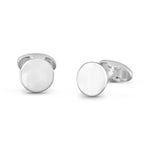 Load image into Gallery viewer, Mother Pearl Rhodium Plated 925 Sterling Silver Cufflink
