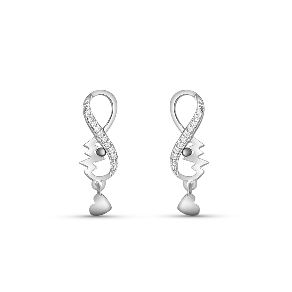 Infinite Music Love 925 Silver Earrings