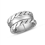 Load image into Gallery viewer, Handmade Men&#39;s Chala 925 Sterling Silver Ring - Adjustable Ring Size
