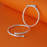 Load image into Gallery viewer, One Pair 925 Plain Silver Baby Kada -  Adjustable (ideal for Newborns to 3 years age)
