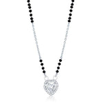 Load image into Gallery viewer, Heart Shape Mangalsutra in 925 Sterling Silver 17 inches +1 inch adjustable
