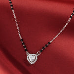 Load image into Gallery viewer, Heart Shape Mangalsutra in 925 Sterling Silver 17 inches +1 inch adjustable
