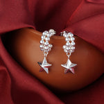 Load image into Gallery viewer, Bubble Shape With Star 925 Sterling Silver Bali Earring
