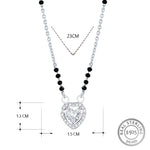 Load image into Gallery viewer, Heart Shape Mangalsutra in 925 Sterling Silver 17 inches +1 inch adjustable
