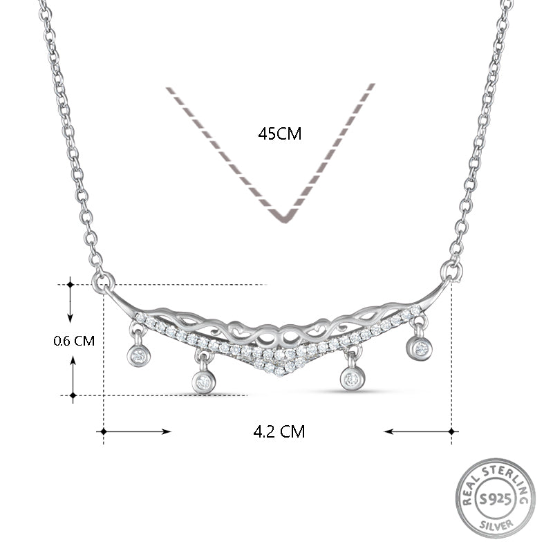 Triad uni 925 Sterling Silver Pendant with adjustable length chain