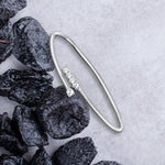 Load image into Gallery viewer, Orbit Solitaire Flexible 925 Sterling Silver Bracelet - Free Fit
