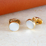 Load image into Gallery viewer, Mother Of Pearl Gold Plated 925 Sterling Silver Cufflink
